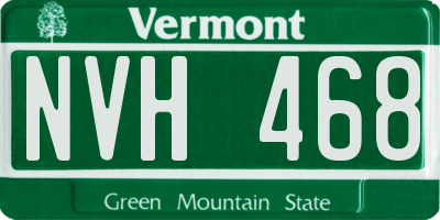 VT license plate NVH468