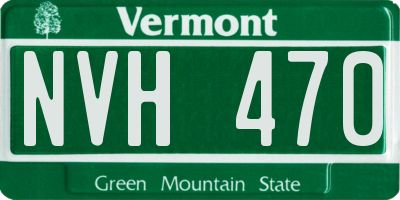 VT license plate NVH470