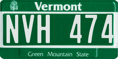 VT license plate NVH474