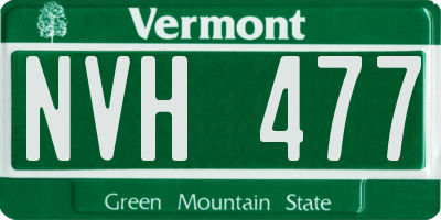 VT license plate NVH477