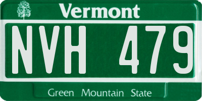 VT license plate NVH479
