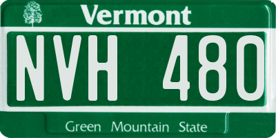 VT license plate NVH480