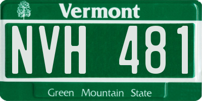 VT license plate NVH481