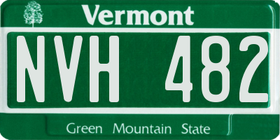VT license plate NVH482