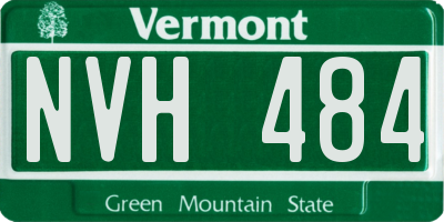 VT license plate NVH484