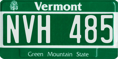 VT license plate NVH485