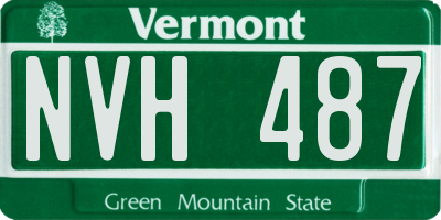 VT license plate NVH487