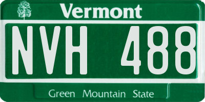 VT license plate NVH488