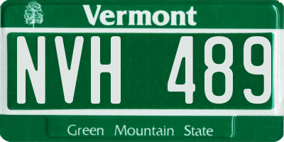 VT license plate NVH489