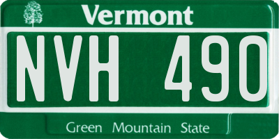 VT license plate NVH490