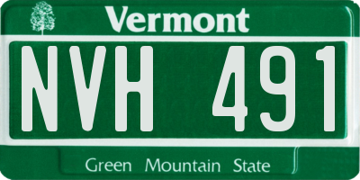 VT license plate NVH491
