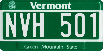 VT license plate NVH501
