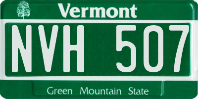 VT license plate NVH507