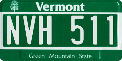 VT license plate NVH511
