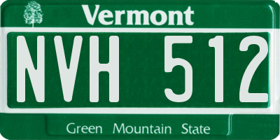 VT license plate NVH512
