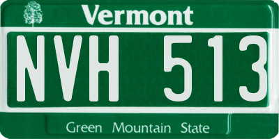 VT license plate NVH513