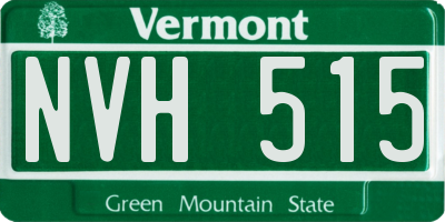 VT license plate NVH515