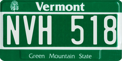 VT license plate NVH518