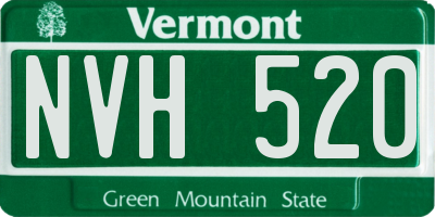 VT license plate NVH520