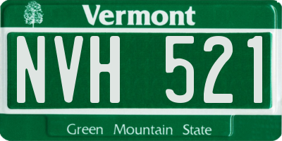 VT license plate NVH521