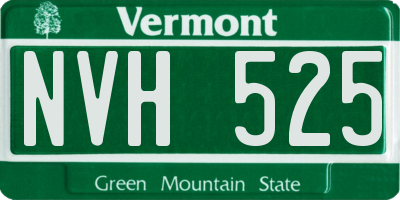 VT license plate NVH525