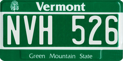 VT license plate NVH526