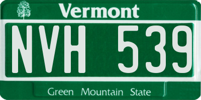 VT license plate NVH539
