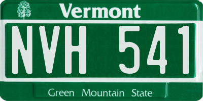 VT license plate NVH541