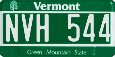 VT license plate NVH544
