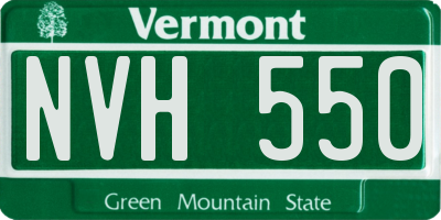 VT license plate NVH550