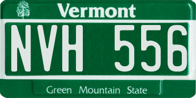 VT license plate NVH556