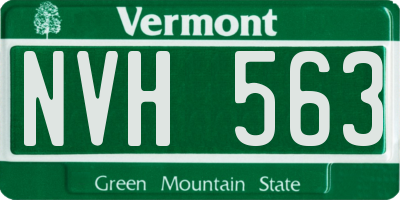 VT license plate NVH563