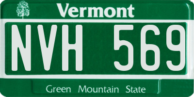 VT license plate NVH569