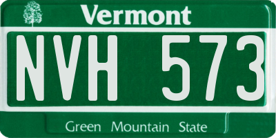 VT license plate NVH573