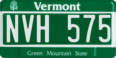 VT license plate NVH575