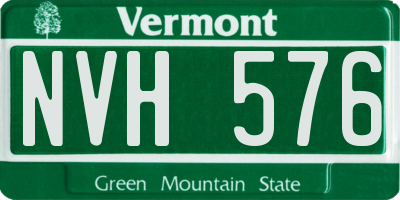 VT license plate NVH576