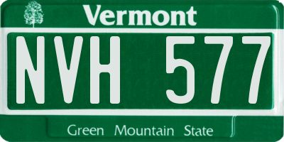 VT license plate NVH577