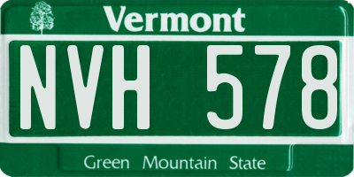 VT license plate NVH578
