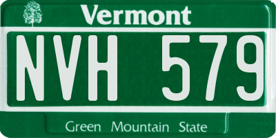 VT license plate NVH579