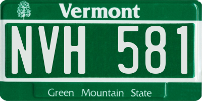 VT license plate NVH581