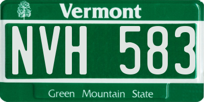 VT license plate NVH583