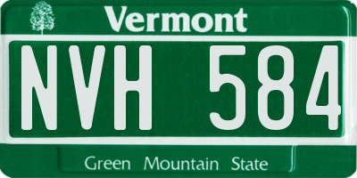 VT license plate NVH584