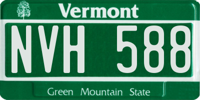 VT license plate NVH588