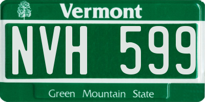 VT license plate NVH599