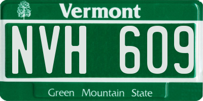 VT license plate NVH609