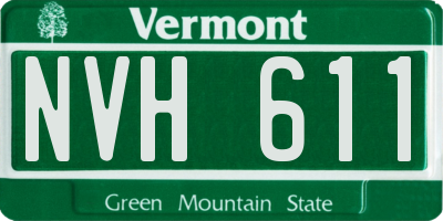 VT license plate NVH611