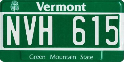 VT license plate NVH615