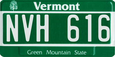 VT license plate NVH616