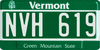 VT license plate NVH619
