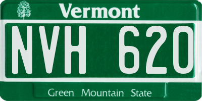 VT license plate NVH620